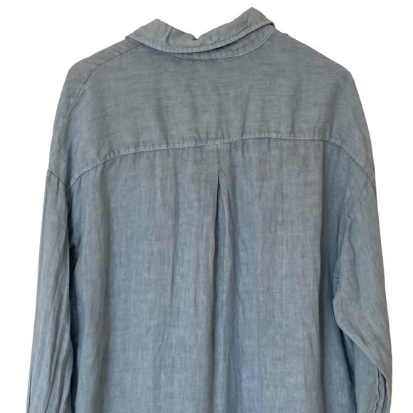 BEACHWOOD BABY The Palma 100% Linen Made in Italy Shirt Light Blue, One Size - Picture 7 of 10